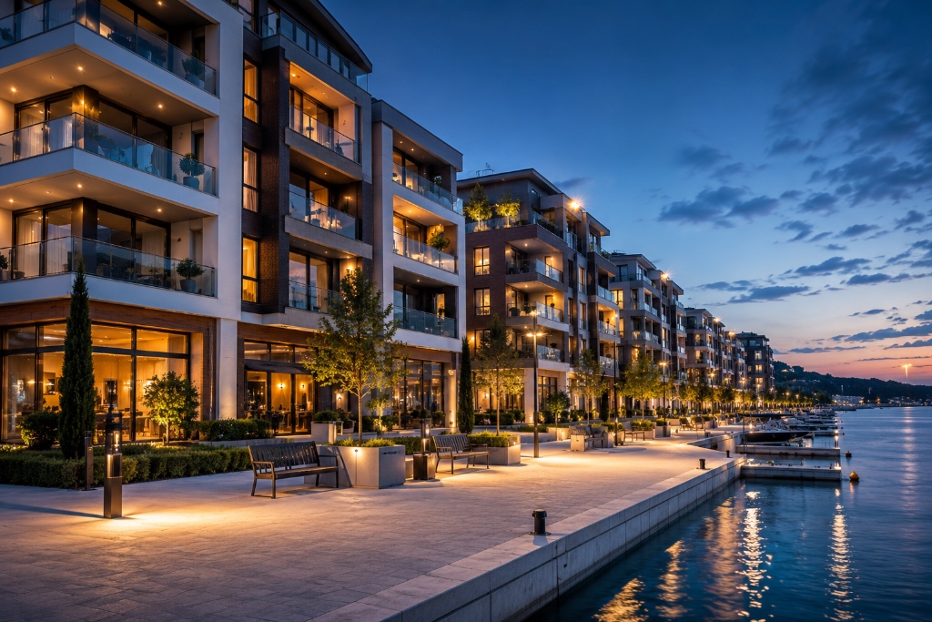 Modern apartment building